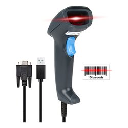 Lettore barcode per codici lineari USB e seriale Grey HBCS1D10US