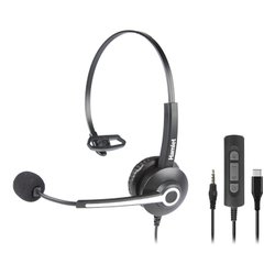 Cuffie microfono filo RENOVA HEADSET Cjm Black e Silver HHEADM CJM