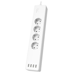 Presa 4 posti Bianco 00176574