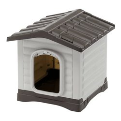 Image of Cuccia esterno Dog Villa 50 taglia piccola Bianco e Nero (43x48x44 cm) 87252599 cod094