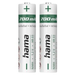 Batteria Ministilo AAA ricaricabile 700mAh 2pz 00223525