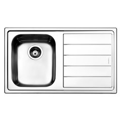 Lavello 1 vasca (86x50cm) LINEAR Inox Spazzolato LN861IRBC