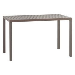 Tavolo impilabile polipropilene CUBE 120 x 70 Fisso Tortora (120x70x75,5cm) 47659 10 000