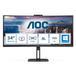 Monitor 34" 2K 1440p Wqhd Curved Nero CU34V5CW BK