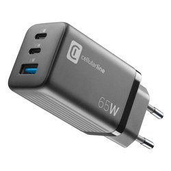 Caricabatterie USB Type-C, USB Type-A MULTIPOWER MICRO 65W GaN Power Delivery Black ACHUSBGAN3PD65WK