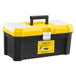 Image of Cassetta per attrezzi ESSENTIAL con organizer Nero e Giallo (41x21x20 cm) STST757851 cod094