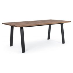 Tavolo da esterno OSLO Fisso Acacia e Antracite (200x100x76cm) 0806910