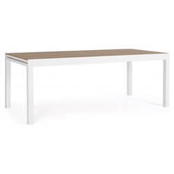 Tavolo da esterno ELIAS Allungabile Teak e Bianco (200-300x95x74cm) 0662970