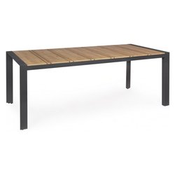 Tavolo da esterno ELIAS Fisso Teak e Antracite (198x100x74cm) 0662174