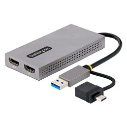 Convertitore computer Usb a C a Dual Hdmi Grigio 107B USB HDMI