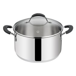 Casseruola Inox (24cm) fonda con coperchio TEMPRA Cromo lucido 012896031624
