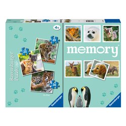 Puzzle 1x25 pz, 1x36 pz, 1x49 pz Con Memory Cuccioli 4a+ MULTIPACK 20984