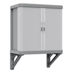 ROLLING SPACE Wallcab Armadio plastica 1 Anta scorrevole Grigio chiaro e scuro (60cm) Mobile KIT