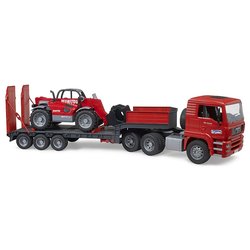 Camion Tga Pianale Ribassato e Caricatore Telescopico Manitou scala 1:16 MAN 02774