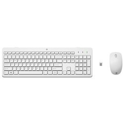 HP 3L1F0AA 230 Kit Tastiera e Mouse Wireless Full Size RF 2.4 GHz Mouse 1600 DPI colore Bianco