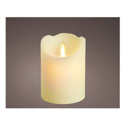 Candela led (7,5x10cm) effetto fiamma LUMINEO Cream 480613