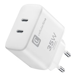 Caricabatterie USB Type-C DUAL CHARGER 35W Power Delivery White ACHIPHUSB2PD35WW