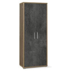 DOUBLE Db354k Armadio 2 Ante battenti Noce stelvio e Ossido nero (70cm) Mobile KIT