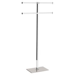 Piantana asciugamani a 4 bracci RAINBOW Cromo e Tortora chiaro (40x15,5x83,7 cm) RA31 66