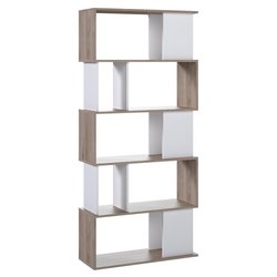 Image of MAZE Libreria Noce e Bianco (80 x 175 h cm) Mobile KIT cod094