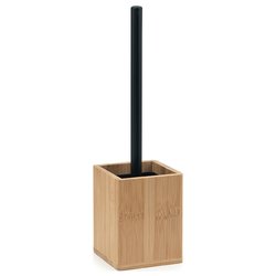Porta scopino WC appoggio BONNIE Natural e Nero (10x10x35,6 cm) BN33 41