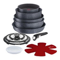 Batteria pentole Alluminio antiaderente 13 pz INGENIO GREEN Grigio mineralis 012164600013
