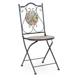 Sedia da esterno acciaio, ceramica NAXOS 0806085