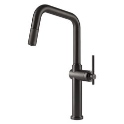 Miscelatore lavello doccetta estraibile HABITO Black metal brushed 60652 707