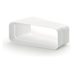 Curva cappa 15 orizzontale per tubo piatto Bianco AFC4043007