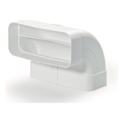 Curva cappa 90 verticale per tubo piatto Bianco AFC4043004