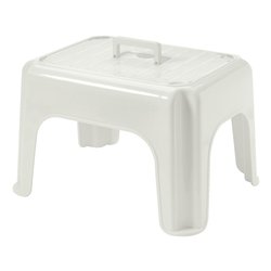 Sgabello bagno Impilabile con Manico DUMBO STOOL Bianco (39x24x30 cm) 8101194112