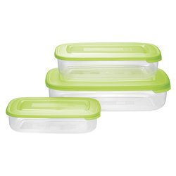 Set contenitori alimenti 3 pz 930 ml, 1,9 e 3,0 lt FAMILY FOOD Verde 904057281A