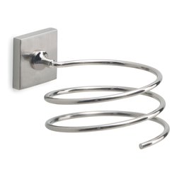 Porta asciugacapelli parete FUJI Silver spazzolato (10,4x13,8x8,1 cm) FJ55 38