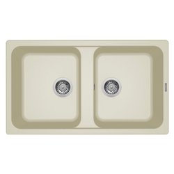 Image of Lavello 2 vasche (86x50cm) LIFE 450 Bianco antico Opaco LG245062 cod094