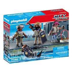 Image of Unità Speciale 4 personaggi ( 37 pz ) CITY ACTION 5-10a 71146 cod094