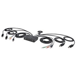 Kvm switch DisplayPort doppio monitor 4K Black C2 DD46 UA2 CBL KVM