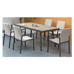 Set tavolo e sedie ALEX 6 posti Antracite