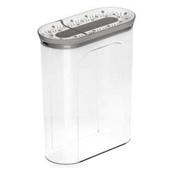 Barattolo plastica (2Lt) TOSCA porta cereali con dosatore Grigio 55012