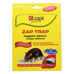 Trappola animali Zap Trap cattttura topi adesiva 3 pz 106530