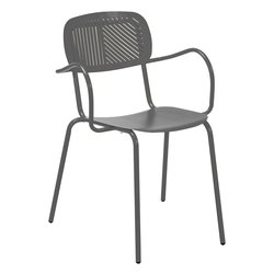 Sedia con braccioli LOUIS Antracite