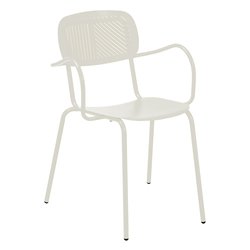 Sedia con braccioli LOUIS Bianco caldo