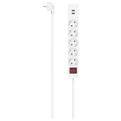 Multipresa tavolo 5 uscite; 2 prese USB 10/16A Con Interruttore Bianco 00223183