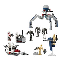 Image of Battle Pack Clone Trooper e Battle Droid ( 215 Pz ) STAR WARS 7a+ 75372 cod094