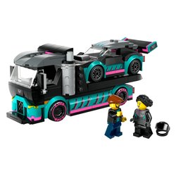 Image of Auto da Corsa e Trasportatore ( 328 Pz ) CITY GREAT VEHICLES 6a+ 60406 cod094