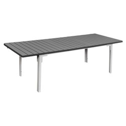 Tavolo da esterno ferro TORINO Allungabile Bianco e Grigio (180-240x89,5x76cm) SAE 180