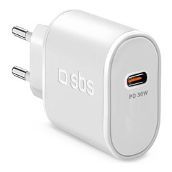 Caricabatterie USB Type-C WALL CHARGER 30W Power Delivery Bianco TETR1CPD30