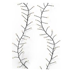 Filo Nero 960 luci - MICROLED Bianco caldo (12 + 5 mt) 8 Giochi di luce LUMINEO IP44 496716