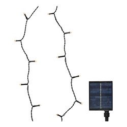 Filo Nero 240 luci - MICROLED Bianco caldo (18 + 3 mt) 8 Giochi di luce LUMINEO (Ricaricabile) 496265