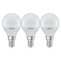 Set lampadine led (3 pz) sfera E14 (4,9W) , luce calda