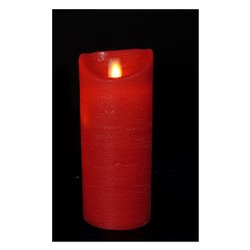 Candela led (7,5x15cm) effetto fiamma con timer Avorio D2227